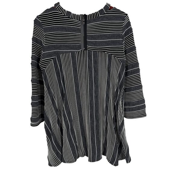 IC by Connie K MEDIUM Wearable Art to Wear Gray Artwear Artsy Blouse Shirt Top - Picture 8 of 8